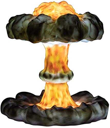 3D Mushroom Cloud Explosion lamp, Volcanic Decoration lamp of Nuclear Explosion Atomic Bomb Model, LED Art Deco Table lamp