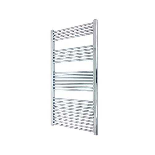 600mm(w) x 1400mm(h) Straight Chrome Heated Towel Rail, Radiator, Warmer 2661 BTUs Bathroom Central Heating Ladder Rail (Bar Pattern: 4-5-7-10)