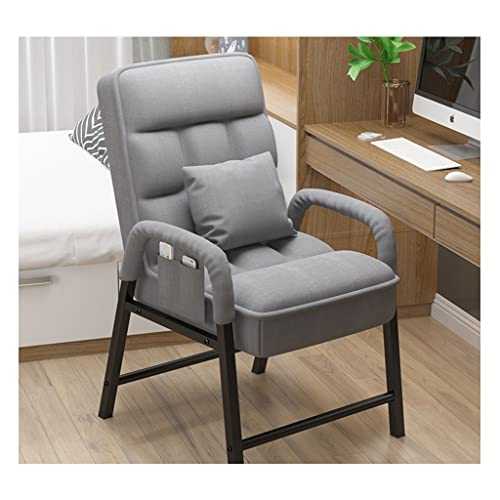 DUNAKE Mid Century Modern Chair Recliner, Lazy Sofa Chair, Arm Chair Accent Chair With Steel Frame Fabric Single Leisure Chair Padded With Side Pockets For Adults Reading Chair For Bedroom