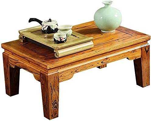 SHUMEISHOUT End Tables Coffee Table Coffee Tables Solid Wood Tatami Coffee Low Table Japanese-style Living Room Small Coffee Table Coffee Tables Rugged,Brown,60 * 40 * 30cm