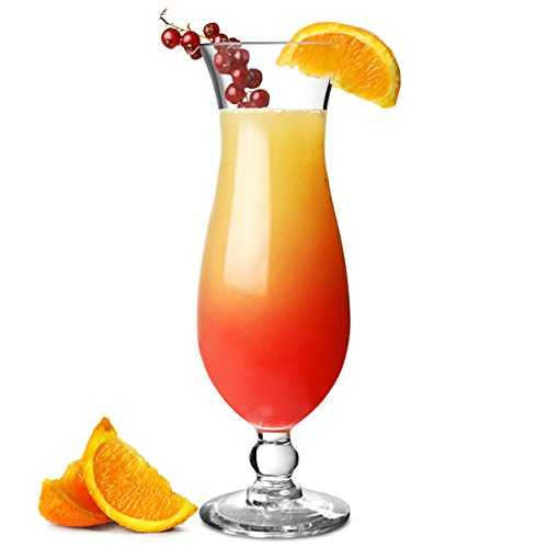 bar@drinkstuff Polycarbonate Hurricane Cocktail Glasses 13.7oz / 390ml - Pack of 4