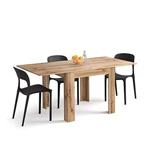 Mobili Fiver, Square extendable dining table, Eldorado, Rustic Wood, Laminate-finished, Made in Italy