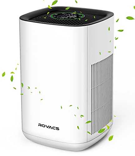ROVACS Air Purifier with H13 True HEPA Filter, Coverage Area 14-24㎡, CADR: 220M³/H, Air Purifier Purifies 99.97% of Allergic Particles, Pollen, Smoke, Pet Dander, Odors (RV220-S&M)