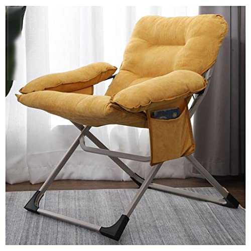 BTZHY Armchair,Reading Chair Comfortable, Lounge Chair Living Room, Padded Modern Chair Adjustable Folding Recliner Chair With Metal Frame With Side Pockets Arms