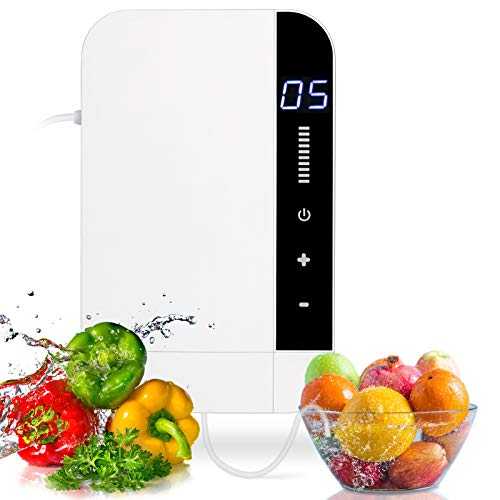 Ozone Generator Water Food Purifier, Portable Multipurpose Ozone Water Purifier with Timer for Water, Vegetable, Fruit, Meats - 600mg/h