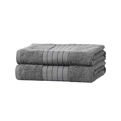 Brentfords Luxury 2 x Jumbo Bath Sheets Extra Large Towels Bale, 100%-cotton, Grey, 145 x 90cm