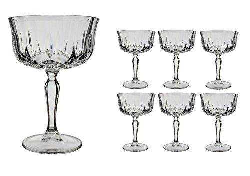 Opera Maison Italian Crystal Champagne Cocktail Saucers (24cl) (Set of 6)