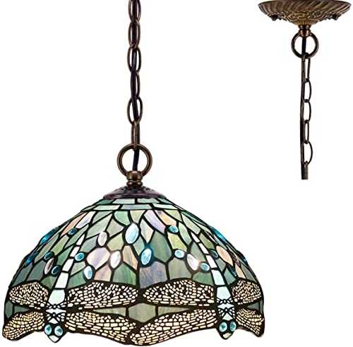 Tiffany Lamp Stained Glass Table Lamps Pink LoveFlower Petals Copper Style Coffee Table Reading Light W6H21 Inch for Living Room Bedroom Antique Dresser Bookcase Desk Beside S700 WERFACTORY