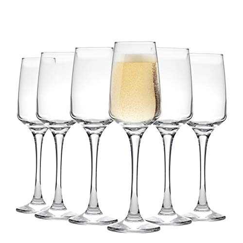 Argon Tableware 'Tallo' Contemporary Champagne Flutes - Party Pack Of 24 Glasses - 230ml (8oz)