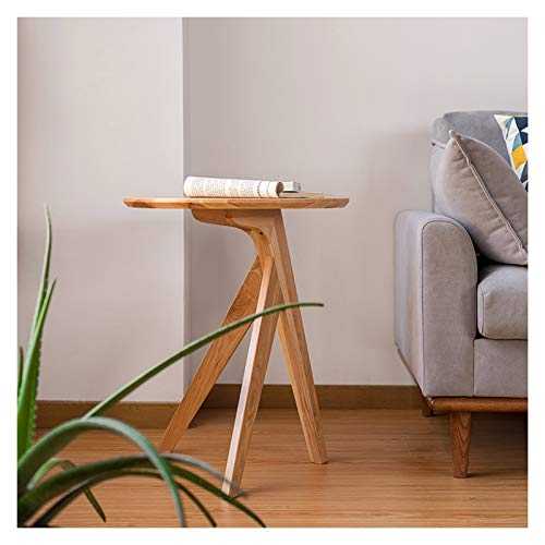zlw-shop Sofa Table for Living Room Modern Round Side End Accent Table Living Room Wooden Coffee Table Sofa Side Table，Steady Tripod Feet,19.7"×19.7"×23.6" End Table (Color : Natural)