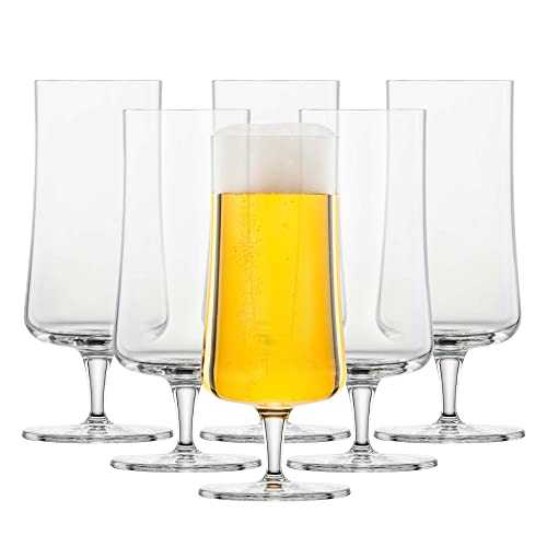 Schott Zwiesel Basic Pilsner Beer Glasses, Set of 6, Crystal, clear, 7.6 x 7.6 x 17.8 cm