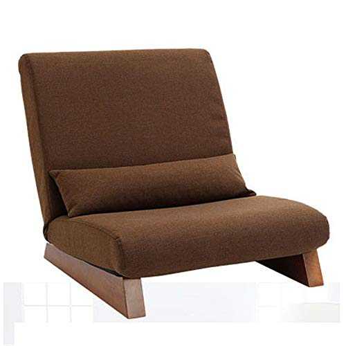 Lounge Chair Relax Chair Foldable Chair Vintage Seat Accent Chair Sofa Recliner Detachable Cushion Armchair for Bedroom Dining Living Room Office (Color : Brown, Size : 70 * 68 * 73cm)