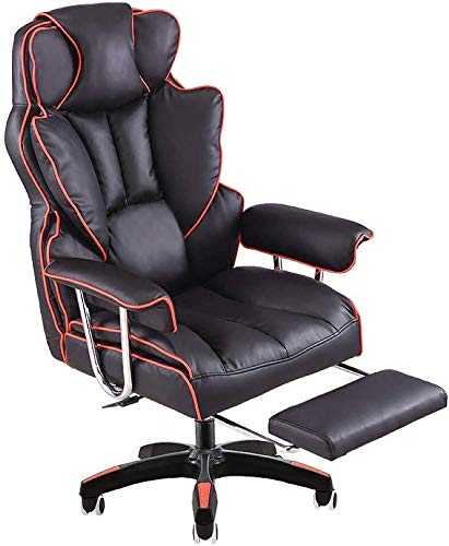 WYL Ergonomic Gaming Chair/E-sports Chair/Multifunction Recliner/Swivel Armchair/Executive Chair- Racing Style High Back Computer Swivel Office Chair With Footstool,Black,Black-A (Size : Black-a)