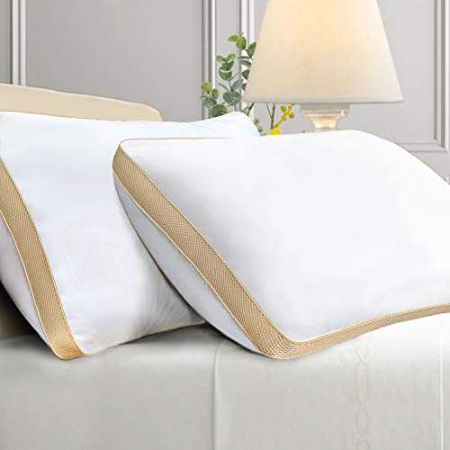 Sofslee Pillows 2 Pack, Hotel Pillows of 2, Hypoallergenic Bed Pillows for Neck Pain, Sleeping Pillows for Side and Back Sleepers, Down Alternative Fluffy and Soft Pillow Standard Size 42 x 70cm