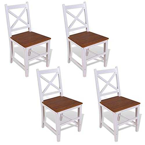 Furniture Kitchen & Dining Room ChairsDining Chairs 4 pcs Solid Teak Mahogany