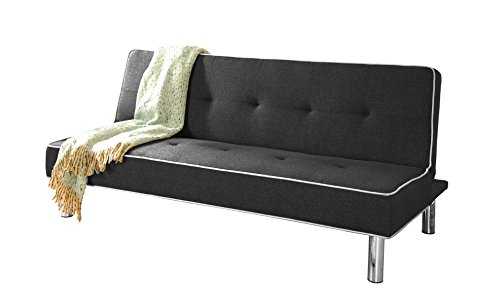 Comfy Living Fabric Click Clack Sofa Bed (Black)