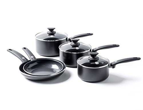 GreenPan Cookware Set, Non Stick, Toxin Free Ceramic Saucepans - Induction & Oven Safe Cookware - 5 pcs