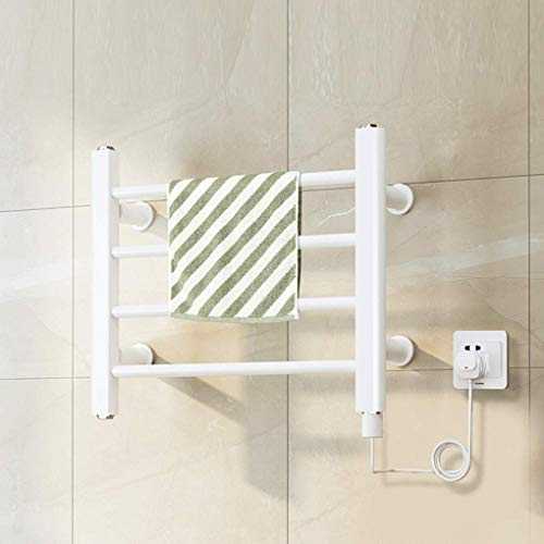 FFYN Wall Mounted Heated Towel Rail Bathroom Radiator for Electric IP24 Waterproof Towel Warmer Anthracite Thermostatic Perfect for Towels Laundry Airer Rack Clothes,Right control-400mm