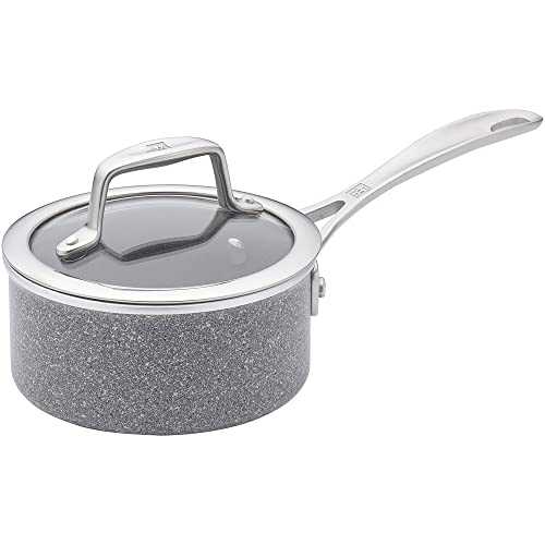 Vitale 1-qt Nonstick Saucepan with Lid, Aluminum, Scratch Resistant, Made in Italy