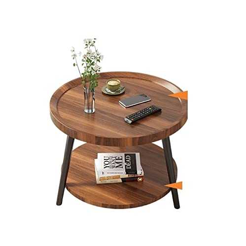 Side End Table Nordic Small Coffee Table Sofa Side Table Living Room Household Small Apartment Bedside Table Corner Several Side Cabinet Small Round Table Couch Table (Size : 60 * 60 * 48cm)