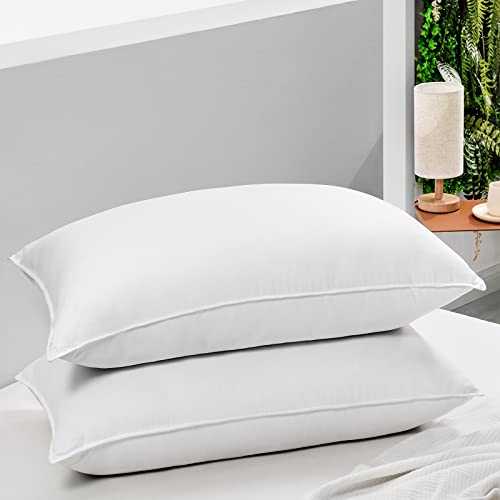 HarboRest Bed Pillows for Sleeping 2 Pack - Luxury Plush Down Alternative Pillows Good for Side and Back Sleeper Hotel Collection Pillows, Standard/Queen 20 x 26 Inches