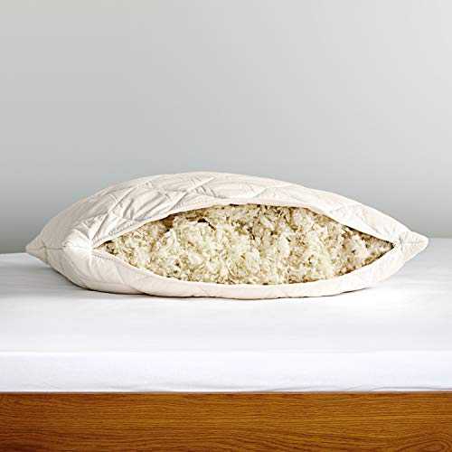 WOOLROOM W48cm x L74cm DELUXE Natural Supportive British Wool Pillow – Fully Adjustable - Machine Washable - Regulates Temperature/Moisture – Hypoallergenic – Feather and Down Alternative