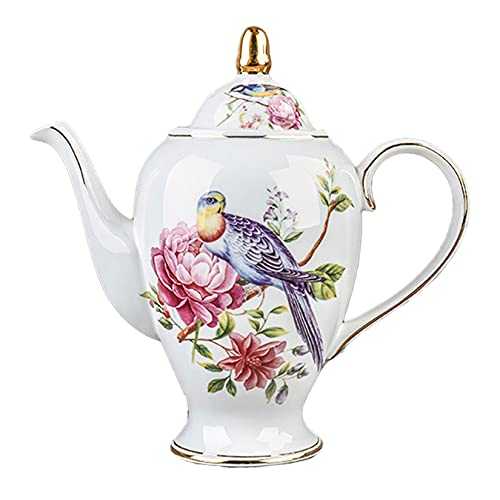 YJF-MRY Household Flower Tea Pot English Ceramic Tea Sets,Tea Pot Royal Vintage Bone China Coffee Pot Porcelain Teapot Afternoon Tea Set Service Coffee Set
