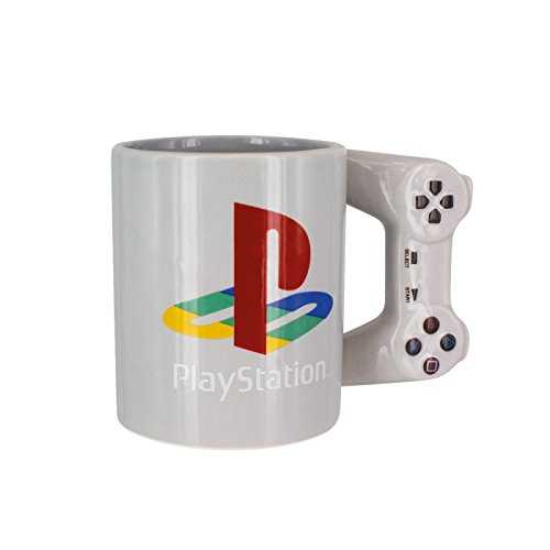Paladone PP4129PS Playstation PS4 Controller Shaped Standard Size 300ml Coffee Mug, Ceramic, Multi, 9 x 15 x 11 cm