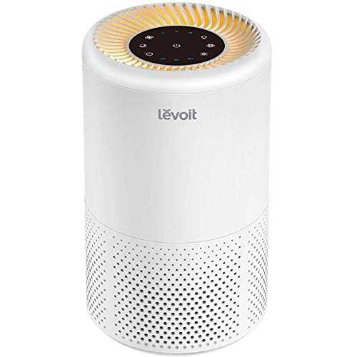 LEVOIT Air Purifiers for Home Bedroom, Quiet True HEPA Air Filter for Allergy, Smoke, Dust, Remove 99.97% of airborne Particles, Up to 21㎡, With 2/4/8H Timer, Soft Lights, Child Lock, Vista 200