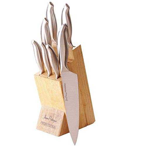 Jean Patrique 7 Piece Knife Set with Wooden Block