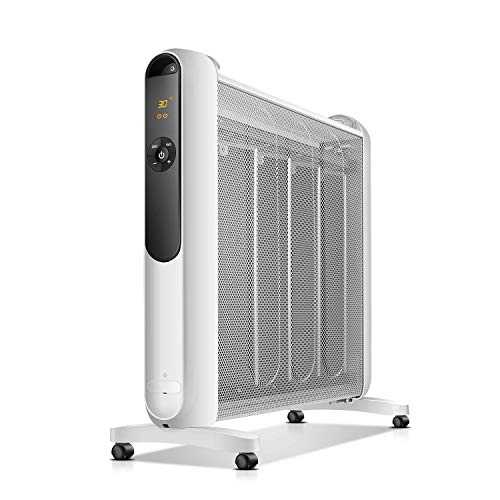 2100W Digital Oil Filled Radiator, Portable Electric Heater with LED Display, Built-In Timer, 3 Heat Settings, Thermostat, Safety Cut-Off And Remote Control,B