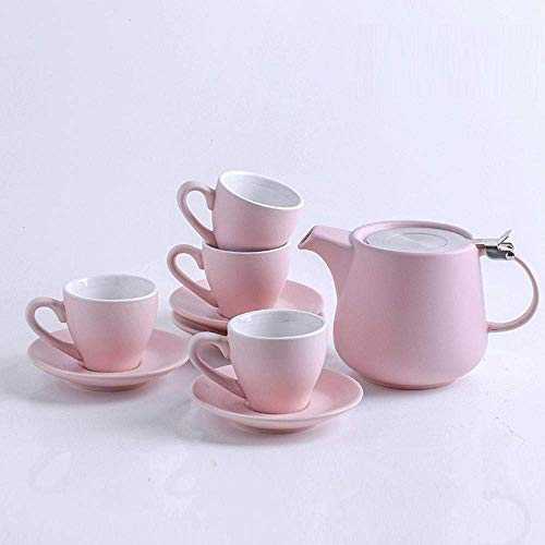 WYZQ Porcelain Tea Set Afternoon Tea Sets with Ceramic Teapot Afternoon Tea Home Small Single Pot Fruit Teapot Teacup Set,Tableware