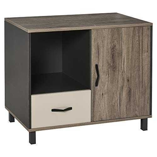 HOMCOM File Cabinet Storage Sideboard Floor Standing Cupboard w/Drawer Shelves Office Furniture