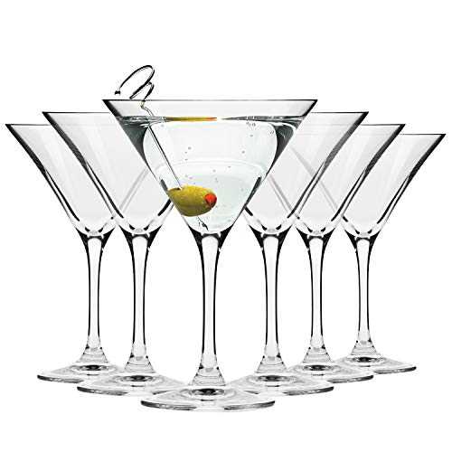 Krosno Martini Cocktail Glasses | Set of 6 | 150 ML | Elite Collection | Perfect for Home, Restaurants and Parties | Dishwasher and Microwave Safe