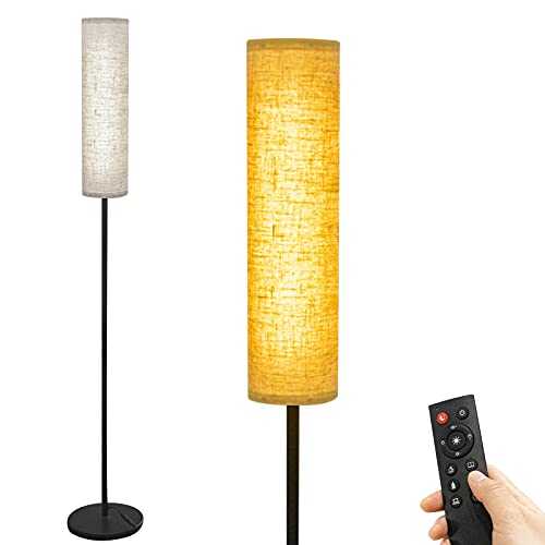 Wellwerks Floor Lamps for Living Room, 12W LED Floor Lamp with Remote Control and 4 Color Temperatures, Timer Reading Lamp, Standing Lamps for Bedroom, Office