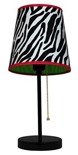 Limelights LT3000-ZBA Fun Prints Table Lamp, Black/Zebra