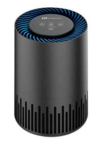 PureMate Air Purifier for Home, Quiet Air Cleaner with True HEPA Filter with 4 Speeds and Sleep Mode, Night Light, Odors Dust Mold for Allergens Smokers Pollen Pet Hair[Energy Class A+]
