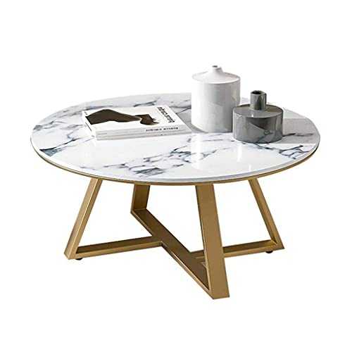 WSHFHDLC coffee table End Tables Metal Beside Tables for Living Room Round Side Tables for Small Spaces Metal Basket and Gold Wrought Iron Frame small coffee tables