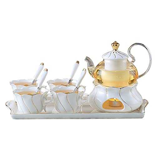 Tea Set Household Glass Belt Filter Candle Heating Afternoon Tea Flower Tea Set Fruit Teapot Tea Gift Sets