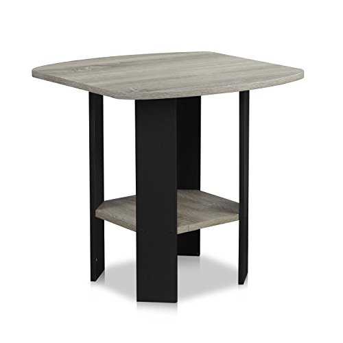 FURINNO End Tables, Wood, French Oak Grey/Black, one size