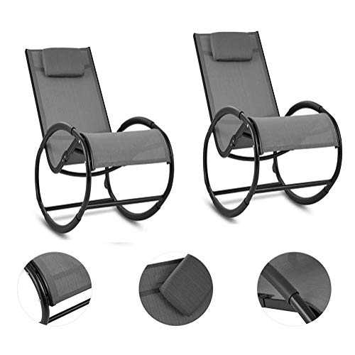 qwertyuio Zero Gravity Deck Chair Qwertyuio Comfortable Set Of 2 Rocking Chair Home Decor Casual Rocking Chair Recliner Comfortable Soft Armchair Modern Chair (Size : 120 * 55 * 88Cm)