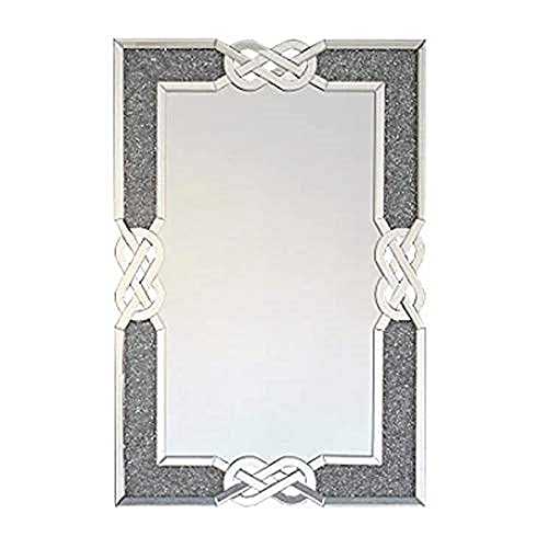 Sassy Home CD115 Crushed Diamante Jewel Crystal Celtic Knot Frame Wall Mirror, one Colour, 80 x 120 x 3.5cm