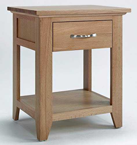 Hallowood Camberley Small Side Table in Light Oak Finish | Wooden End/Lamp Stand, (CA6115)