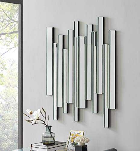 Crystalline Medium/Large Silver Stylish Contemporary Modern Living Room Bedroom Wall Mirror (100cmx80cm)