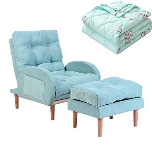 Adjustable Sofa Recliner ArmChair With Footstool And A FREE QUILT, 3-Positions Adjustable Sofa Chair Bed Chairs Reclining Chairs, Recliner Lounge Chair For Living Room 150KG Load