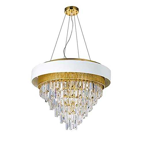 Crystal Chandeliers,Contemporary Modern Ceiling Lights Fixtures Semi Flush Mount 5 Lights Pendant Hanging Lamp For Entryway Dinning Room Living Room Bedroom-White 2 46x36cm