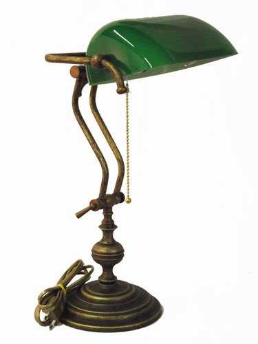 Antique brass ministerial lamp Made in Italy