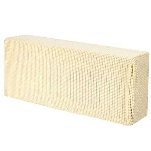 MECCANIXITY Air Conditioner Cover 31-34 Inch Knitted Elastic Cloth Dustproof for Wall-Mounted Units Split Indoor AC Covers Beige