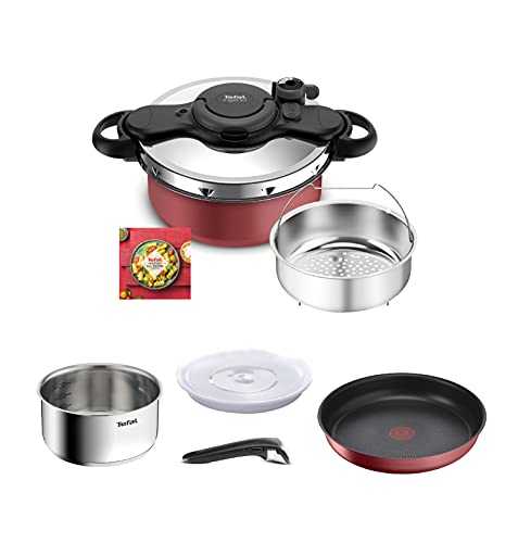 Tefal Ingenio P4704200 All-In-One 8-Piece Cookware Set, Non-Stick Pan, Stainless Steel Steamer Basket, Lids, Handle, Felt Pens, 7 Cooking Styles, Healthy, Stackable, Induction