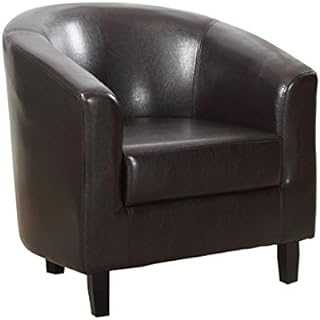 Tub Chair Brown, leather